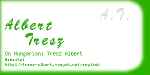 albert tresz business card